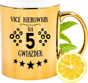 Arany csillogó bögre Vice Manager Ajándék Nyomtatott Fotóval