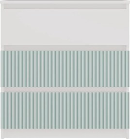 MIX M3 ARTEO komód, 70x75x40 cm, fehér-mentazöld