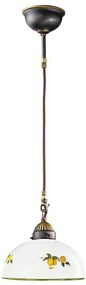 Kolarz Kolarz 731.30.129 - Csillár zsinóron NONNA 1xE27/75W/230V átm. 30 cm citromok KL0378