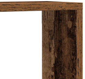 Fali Polcok 2 db Régi Fa 80x15x26 cm Műanyag Fa