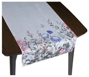 Bellatex Mezei virágok asztali futó szürke, 40 x 135 cm