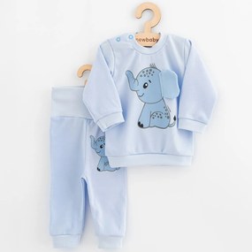 Baba együttes póló és szabadidő nadrág New Baby Happy Elephant blue, vel. 80 (9-12 h)