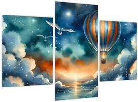 Kép - Repülés az éjjeli ég alatt (90x60 cm)