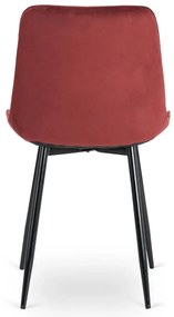 Bordó Bársony Étkezőszék. CHRIS