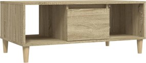 vidaXL sonoma tölgy színű szerelt fa dohányzóasztal 90 x 50 x 36,5 cm