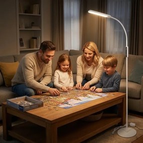 Fényerőszabályozható LED állólámpa TEILO LED/10W/230V 3000/4000/6500K fehér + távirányító