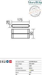 REDO 9622 POCKET Modern Kültéri Fali Lámpa LED IP54