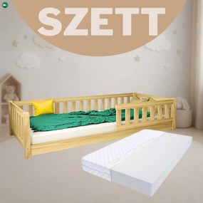 Lulu gyerekágy 80x160 natúr + habmatrac