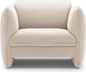 Krémszínű bársony fotel Georgia – Micadoni