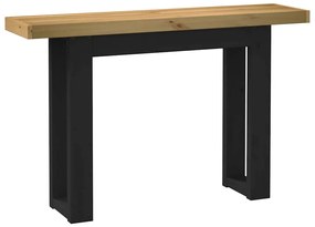 konzolasztal NOAIN U alakú lábak 120x30x75 cm tömör fa fenyőfa