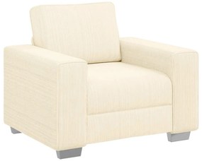 krémszínű kordbársony szövet kanapéfotel 60 cm