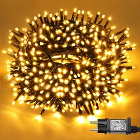 Karácsonyfa Lámpa 600LED 100m Kültéri Beltéri Fehér Meleg Karácsonyi