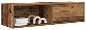 2 db antik fa szerelt fa fali TV-szekrény 100x31x25,5 cm