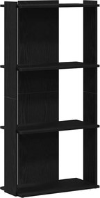 vidaXL Könyvespolc 3 szintes Fekete 60x30x120 cm Használt fa