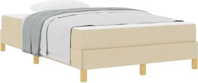 vidaXL Boxrugós ágy matracmal Krém 120 x 200 cm szövet