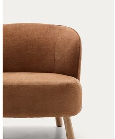 Terrakotta színű zsenília fotel Ulit – Kave Home
