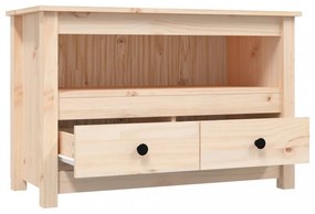 tömör fenyőfa TV-szekrény 79 x 35 x 52 cm