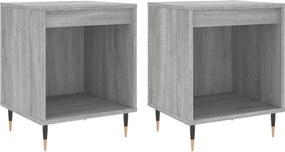 vidaXL 2 db szürke sonoma színű éjjeliszekrény 40 x 35 x 50 cm