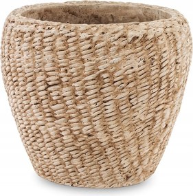 Virágtartó Fedél Barna 10x12cm Boho Cement Díszített 15