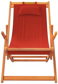 2 db összecsukható piros szövet strandszék