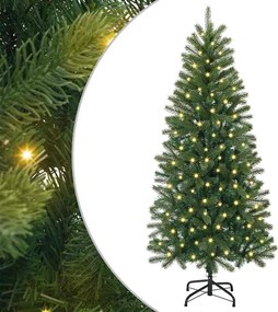 vidaXL Mű karácsonyfa 150 LED-del állvánnyal Zöld 120 cm PE és PVC