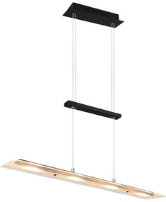 Fekete LED függőlámpa üveg búrával Milos – Trio