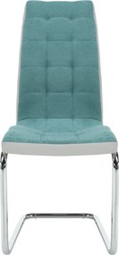 Étkezőszék, mentol/szürke/króm, SALOMA NEW