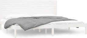 vidaXL fehér tömör fa ágykeret 200 x 200 cm