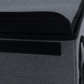 Összecsukható tároló doboz, szürke/fekete, DETER