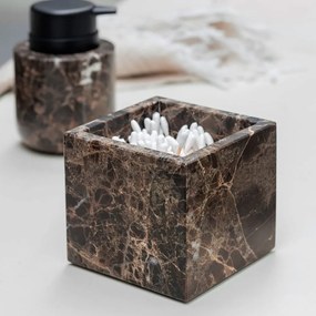 Sötétbarna márvány fürdőszobai rendszerező vattakorongokhoz Marble – Mette Ditmer Denmark