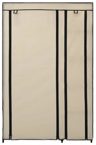 krémszínű összecsukható szövet ruhásszekrény 110 x 45 x 175 cm