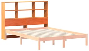 viaszbarna tömör fenyőfa fejtámla tárolóval 140 cm
