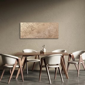 Kép - Rajzolt virágok (120x50 cm)