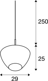 SLV PANTILO 1003443 Függőlámpa 1x40W/E27