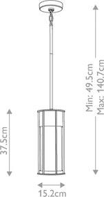 Kichler Camillo KL-CAMILLO-P-PNBR Függeszték 1x60W/E27 IP44