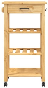 MONZA tömör fenyőfa konyhai kocsi 48 x 40 x 88,5 cm