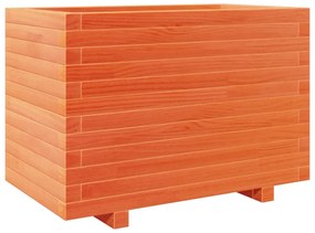 viaszbarna tömör fenyőfa kerti virágtartó 70 x 40 x 49,5 cm
