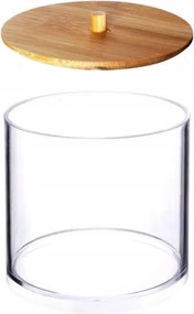 Fürdőszobai kozmetikai tároló átlátszó bambusz rendszerező