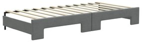 sötétszürke kihúzható szövetheverő fiókokkal 100 x 200 cm