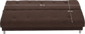 Kihúzható kanapé, barna, ALADA