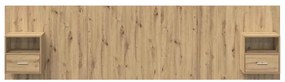 Fejtámla Szekrénnyel fiókkal 3 pcs Artisan tölgy Faanyag