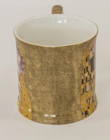 Porcelán 360ml barna bögre 1 személyes díszdobozban Gustav Klimt: A csók
