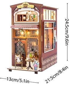 2Kids Toys - 3D LED könyvtámasz puzzle Kávézó 2xAAA elemmel