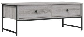 Szürke sonoma színű szerelt fa dohányzóasztal 101x49x39,5 cm