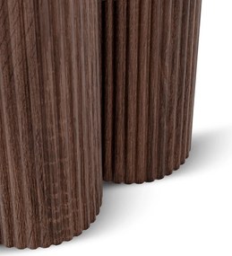 Asztal CARTAGENA 80 cm travertin/dió