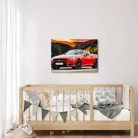 Kép - piros Mercedes (70x50 cm)