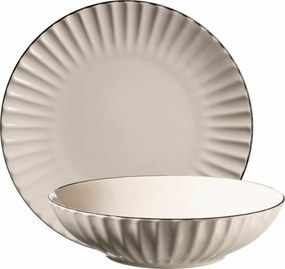 Mäser 8 db lapos és mély tányér szett OSITA – krémes