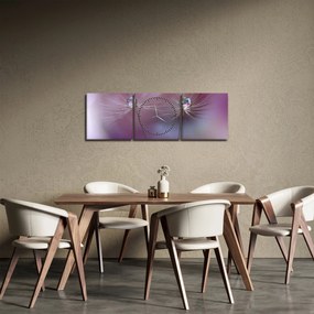 A cseppek képe a bolyhon (órával) (90x30 cm)