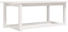 Fehér tömör fenyőfa dohányzóasztal 110 x 55 x 45 cm