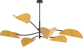 Emibig modern mennyezeti lámpa lotus fekete narancs emi1460/6
